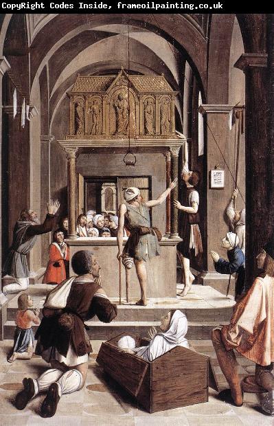 LIEFERINXE, Josse Pilgrims at the Tomb of St Sebastian fg